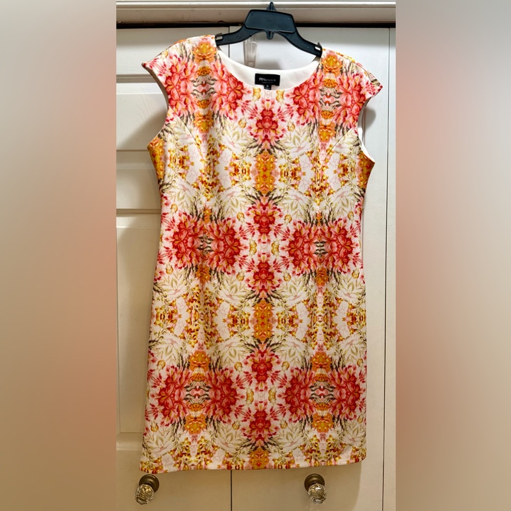 Studio Red Orange Sheath Mini Dress